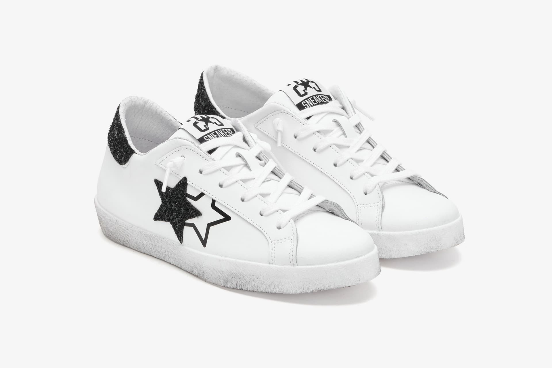 2Star sneakers donna Prime star bianco nero 2SD4898 - 2