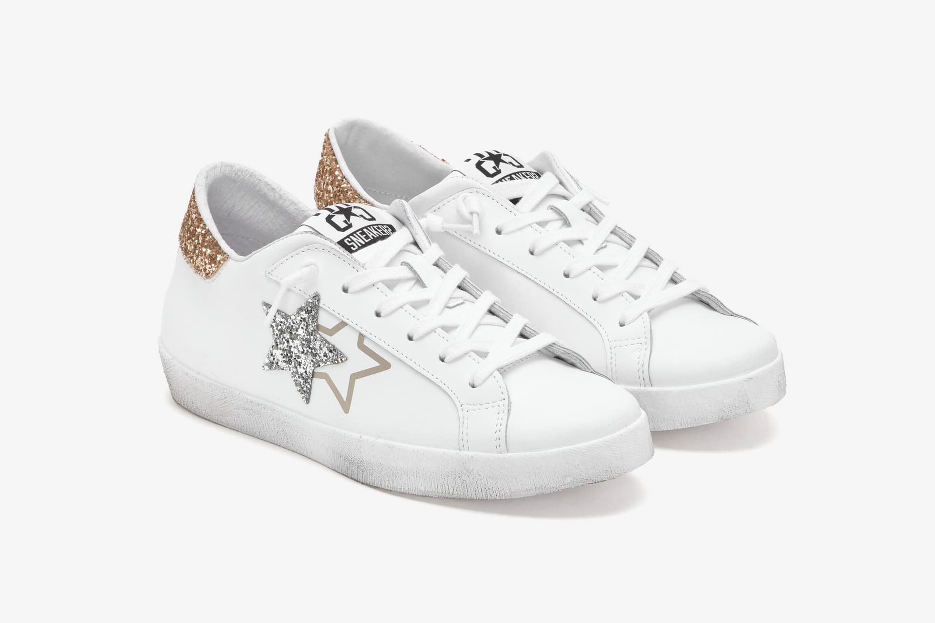 2Star sneakers donna Prime star bianco oro argento 2SD4897 - 2