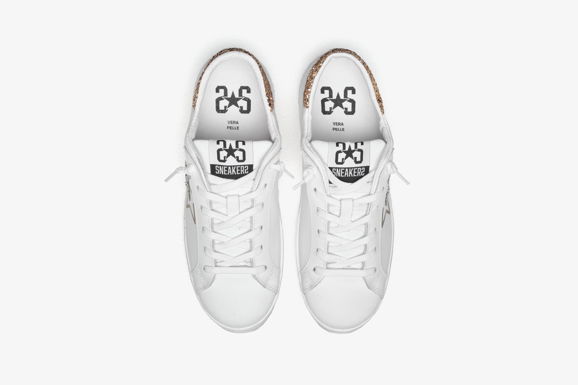 2Star sneakers donna Prime star bianco oro argento 2SD4897 - 4