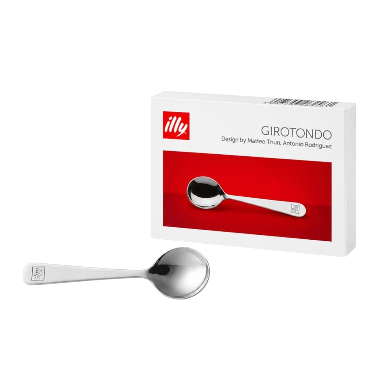 Illy Cucchiaini per Caffè "Girotondo" in Acciaio Inox 104mm Confezione da 6 Pz.