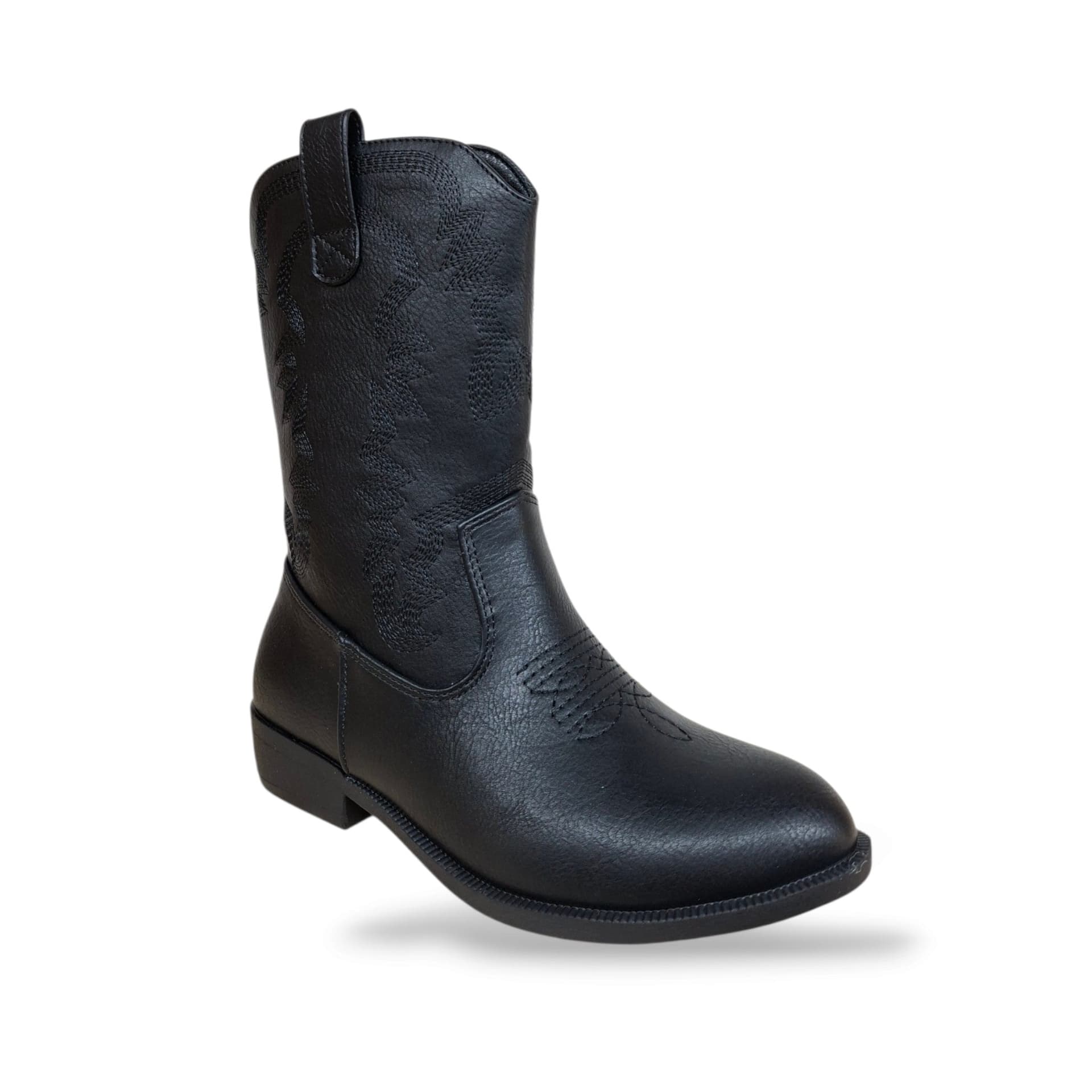 A.S.S.O. KALY Stivaletto Camperos Bambine e Ragazze Nero | Zip Laterale Pelle Western | Taglie 31-40 | Scarpetteria Gica - 2