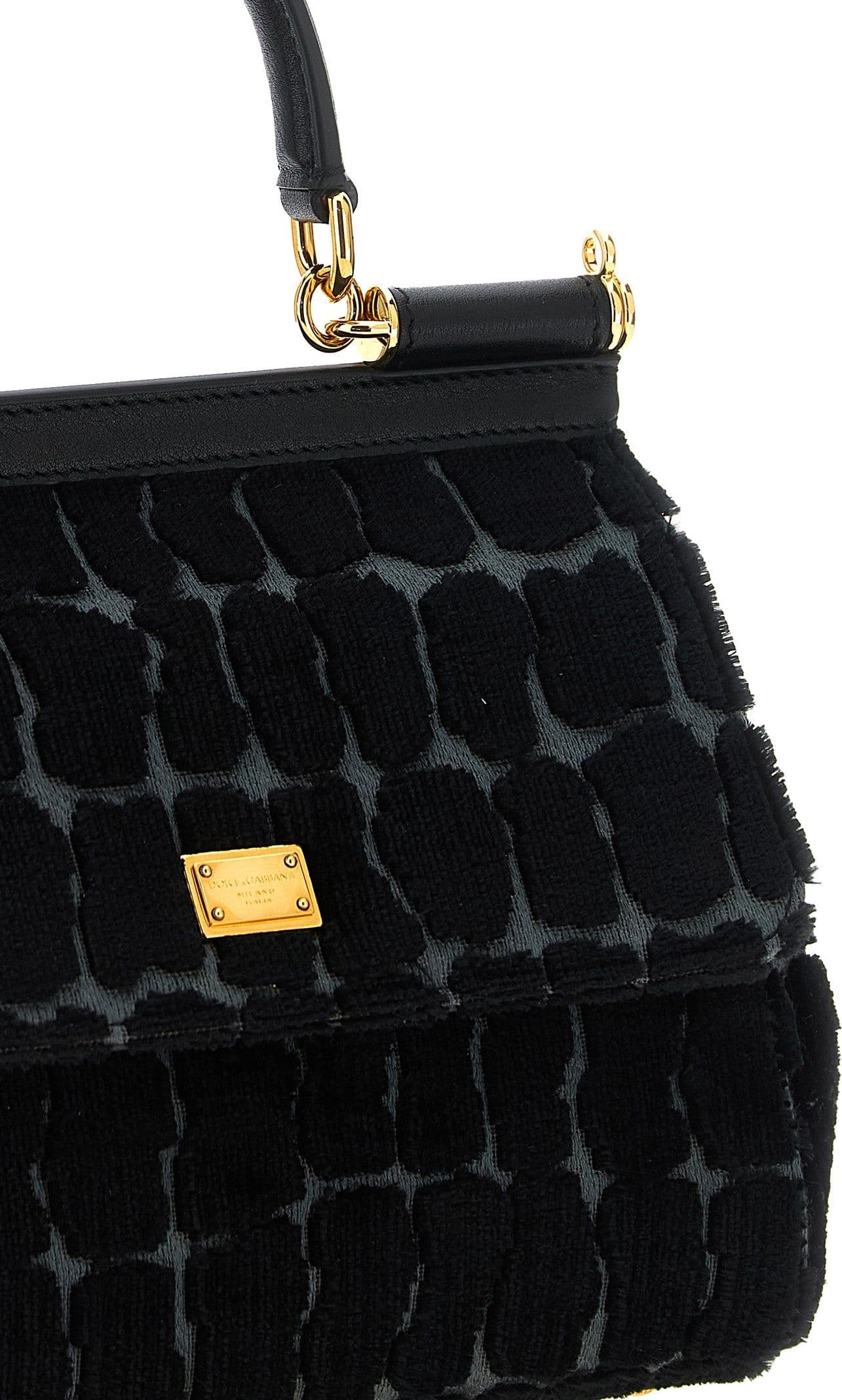 Dolce & Gabbana Black Cotton Handbag - 3