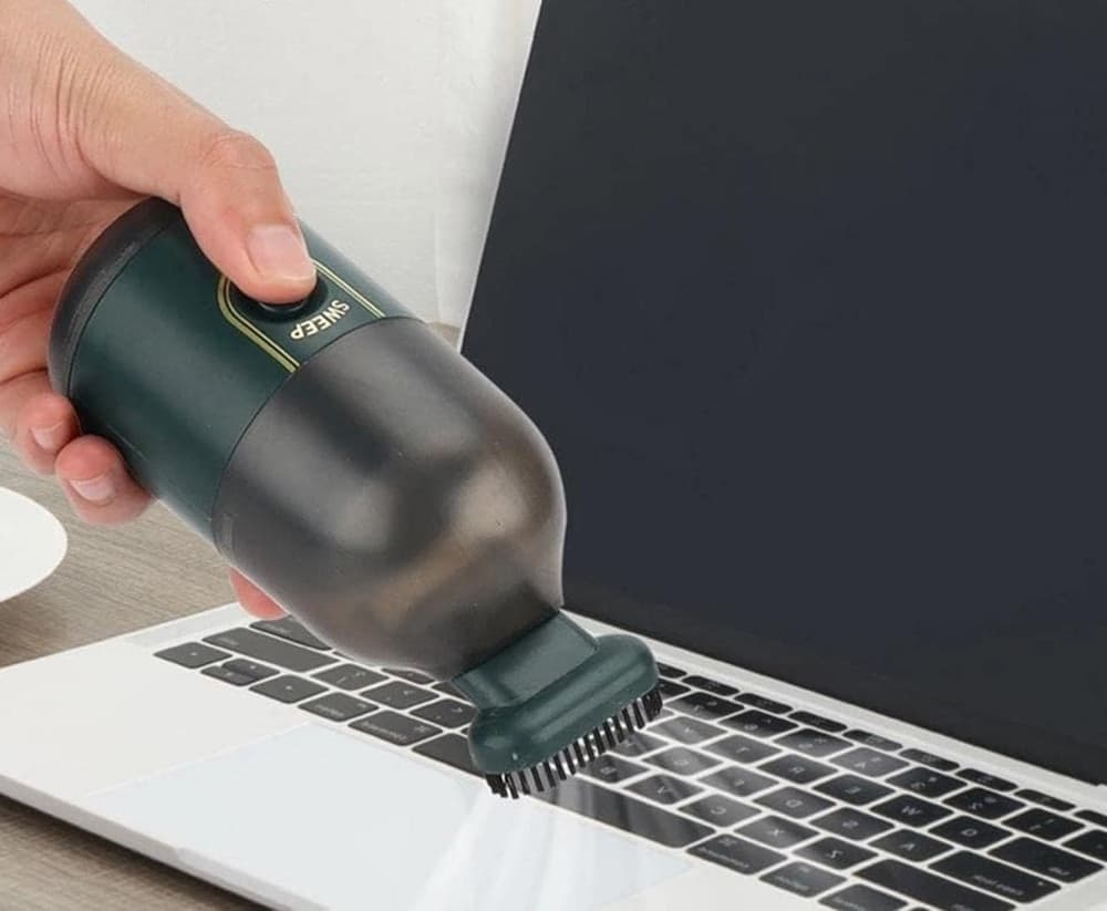 MINI ASPIRAPOLVERE DA SCRIVANIA PORTATILE SENZA FILI RICARICABILE PER PULIZIA BRICIOLE K-6 - 9