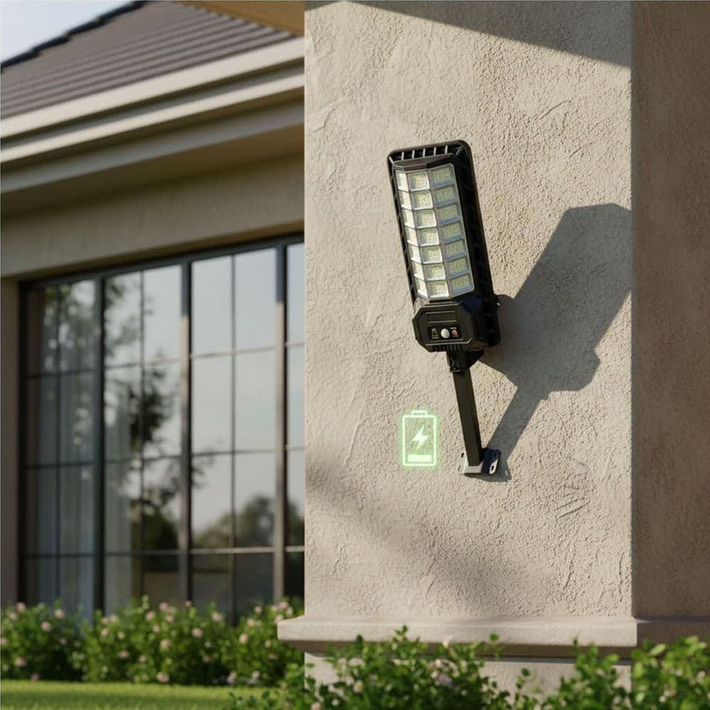 LAMPIONE SOLARE CREPUSCOLARE 2000W 336LED 7200MAH SENSORE MOVIMENTO IP65 TELECOMANDO LE-471 - 6