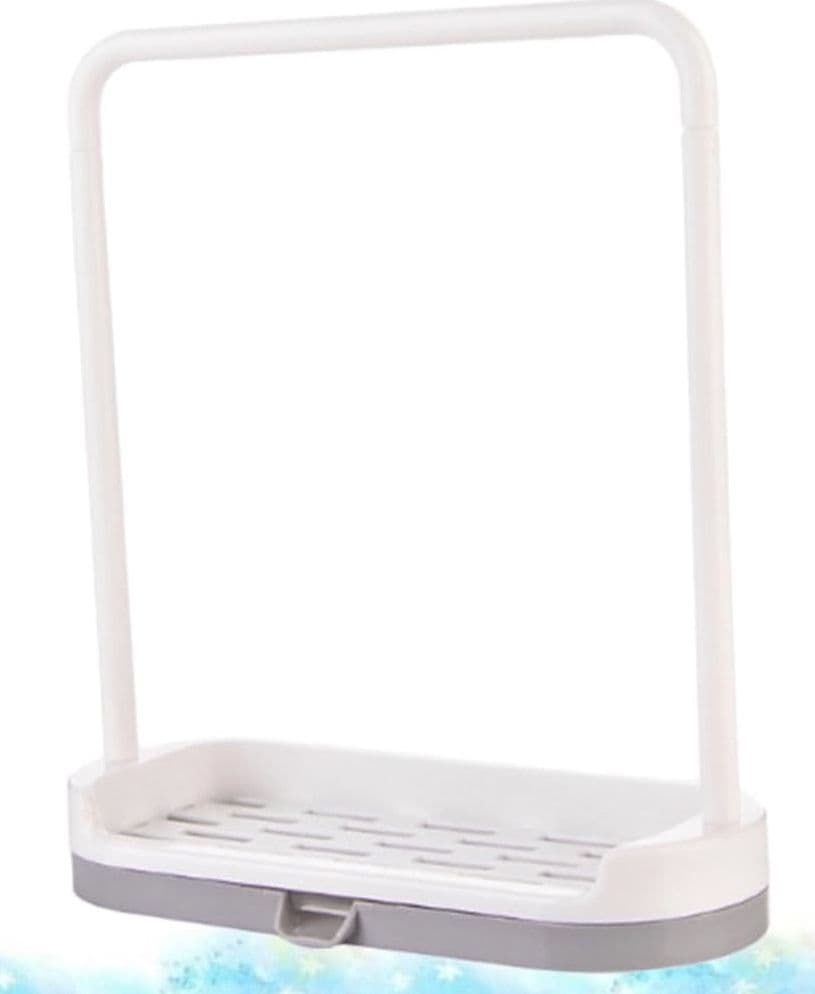 SET 3PZ PORTA SPUGNA SAPONE CUCINA PORTA ASCIUGAMANI LAVELLO ORGANIZER DRENAGGIO RAPIDO - 4