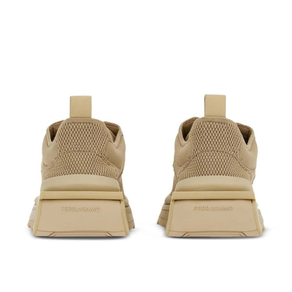 Salvatore Ferragamo Beige Fabric Athletic Sneakers - 3