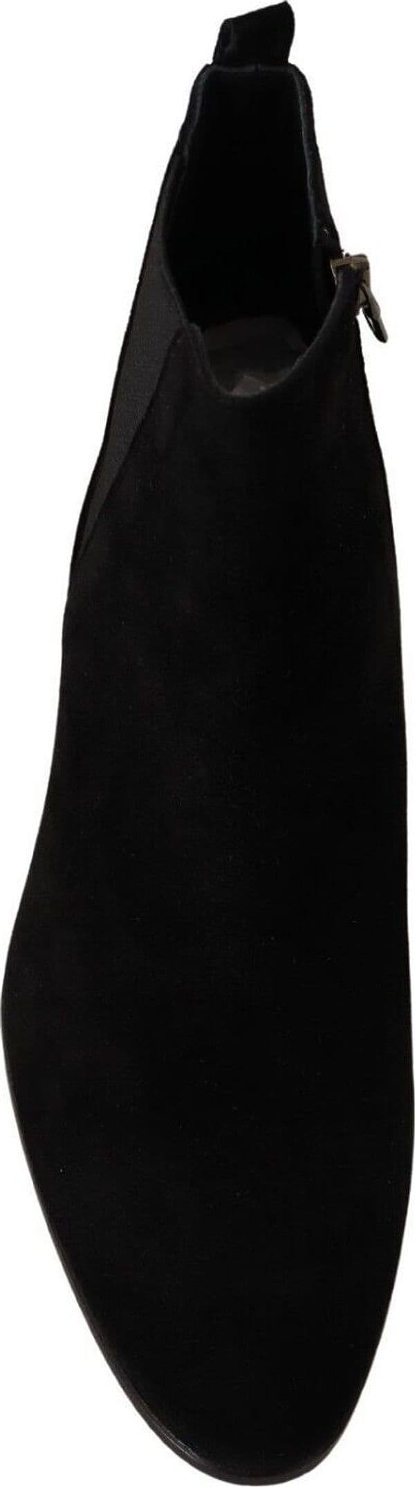 Dolce & Gabbana Black Suede Leather Chelsea Mens Boots Shoes - 7