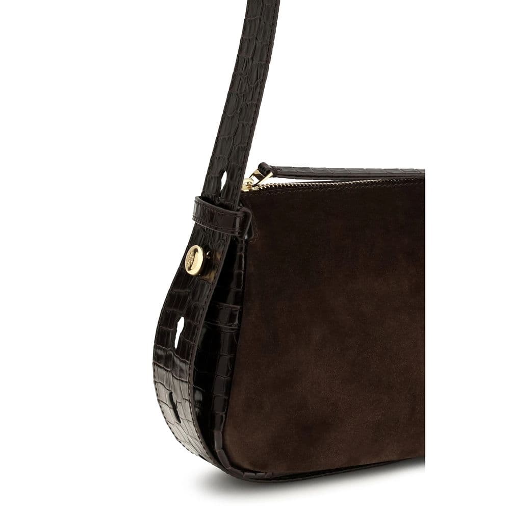Tory Burch Brown Suede Leather Shoulder Bag - 4