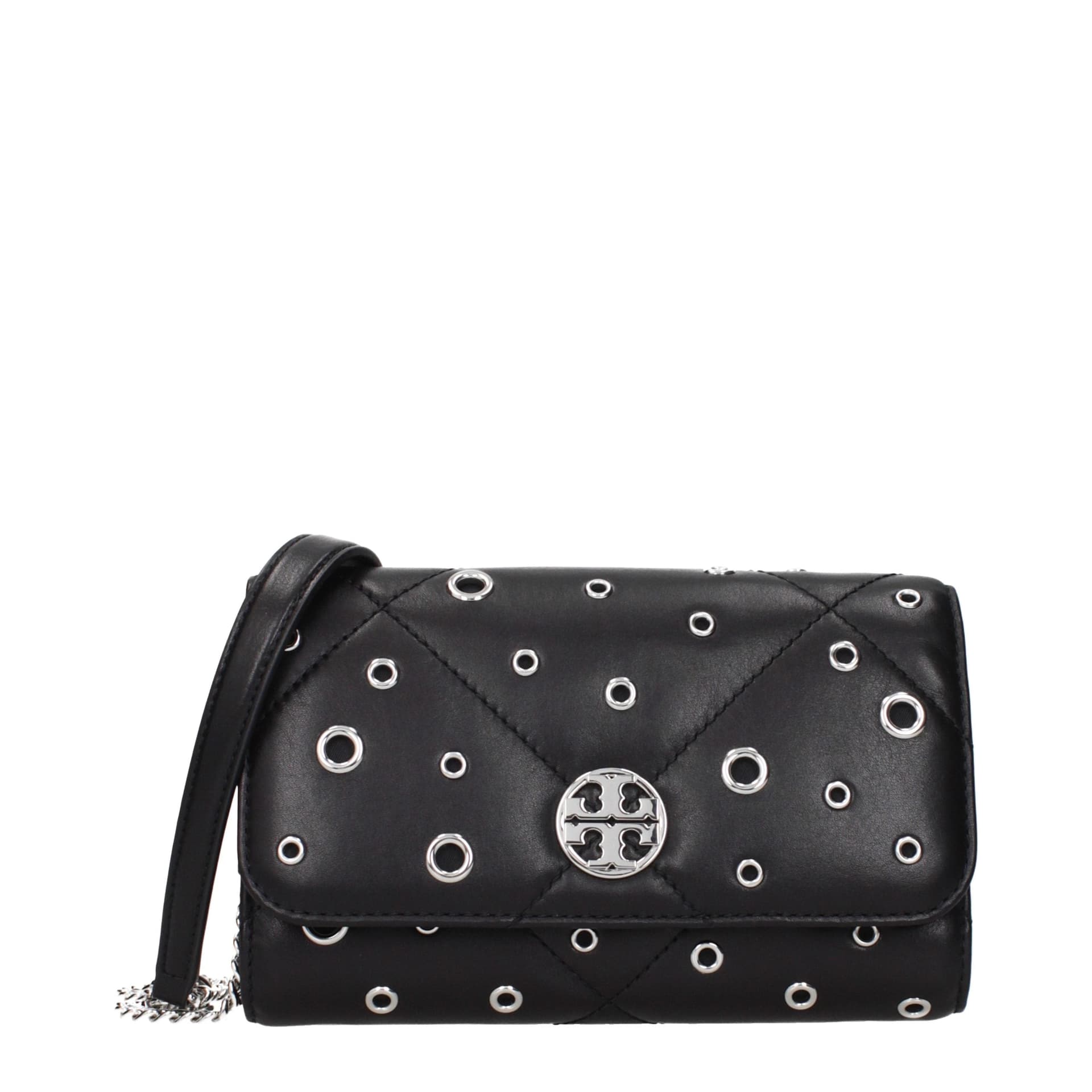 Tory Burch Black Leather Clutch Bag