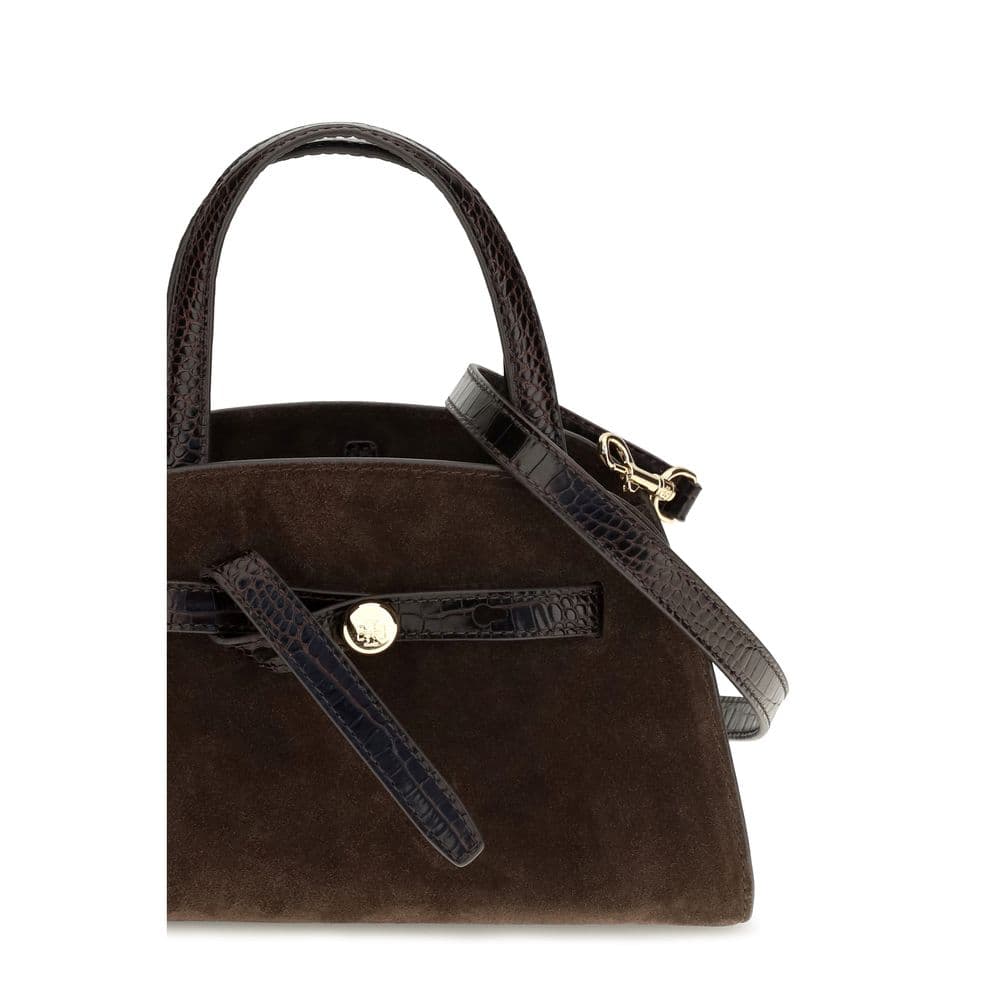 Tory Burch Brown Suede Leather Handbag - 4