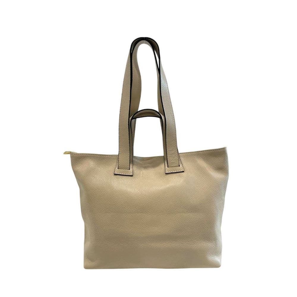 Baldinini Trend Beige Leather Women Shoulder Bag - 3