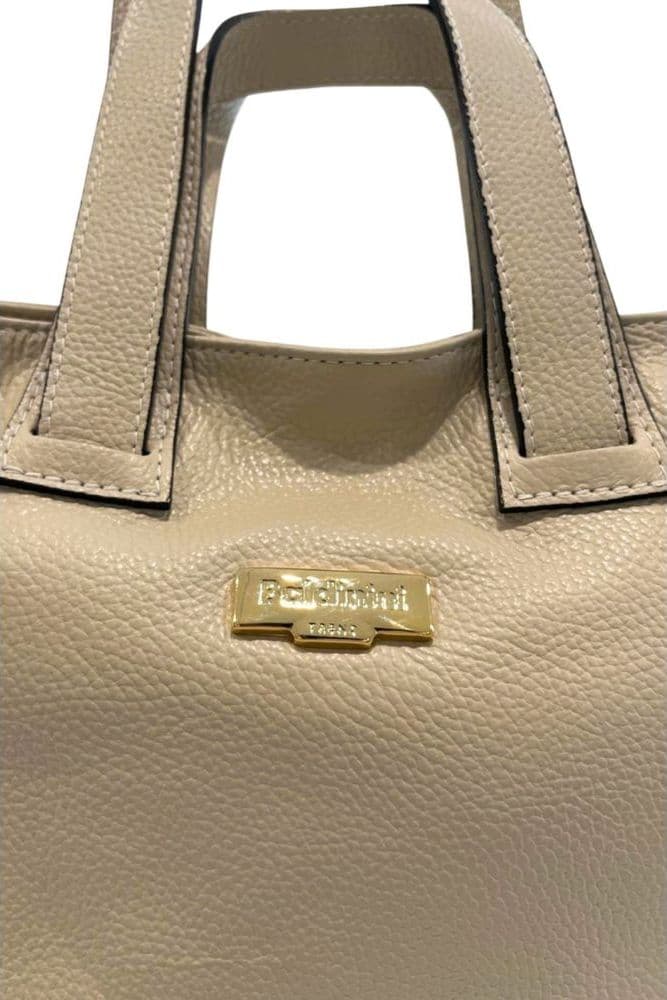 Baldinini Trend Beige Leather Women Shoulder Bag - 5