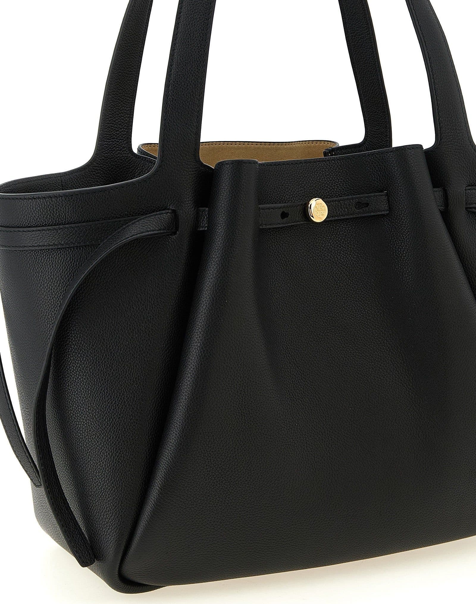 Tory Burch Black Cowhide Tote Bag - 3