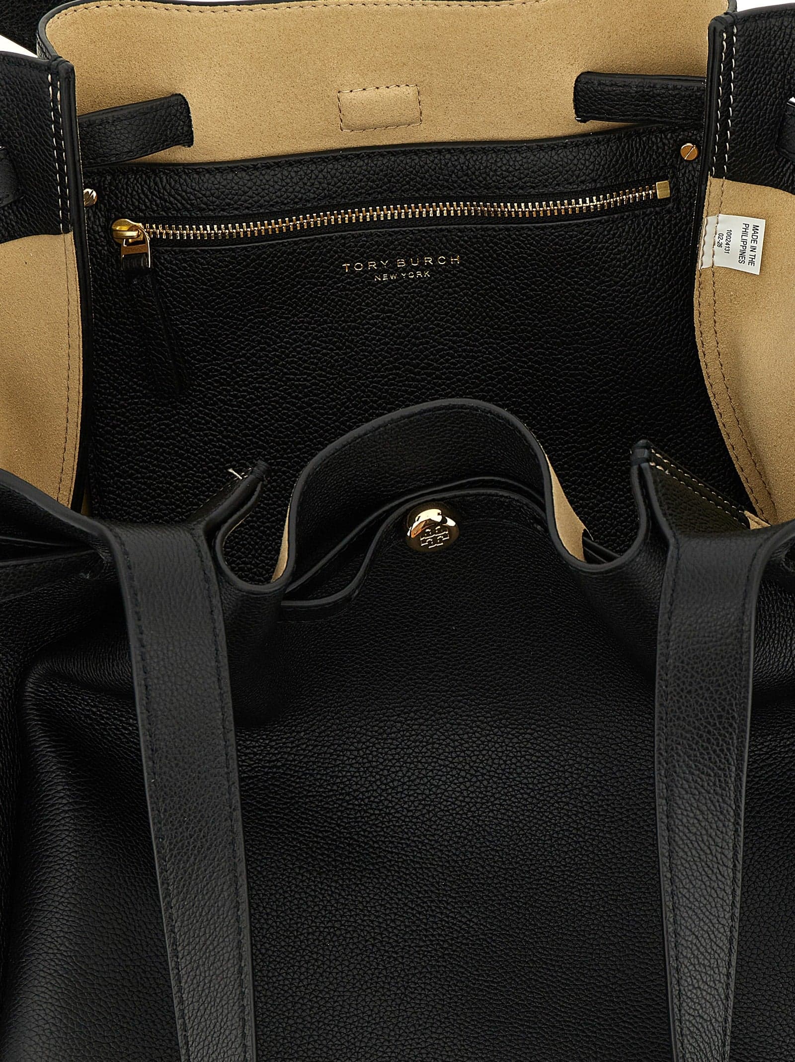 Tory Burch Black Cowhide Tote Bag - 4