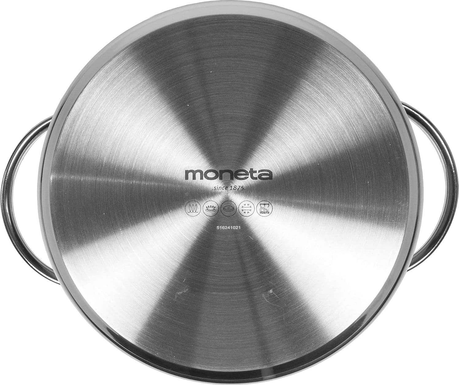 Moneta pentola acciaio ‘allegro inox’ anche per  induzione e forno ø cm. 24 - 3
