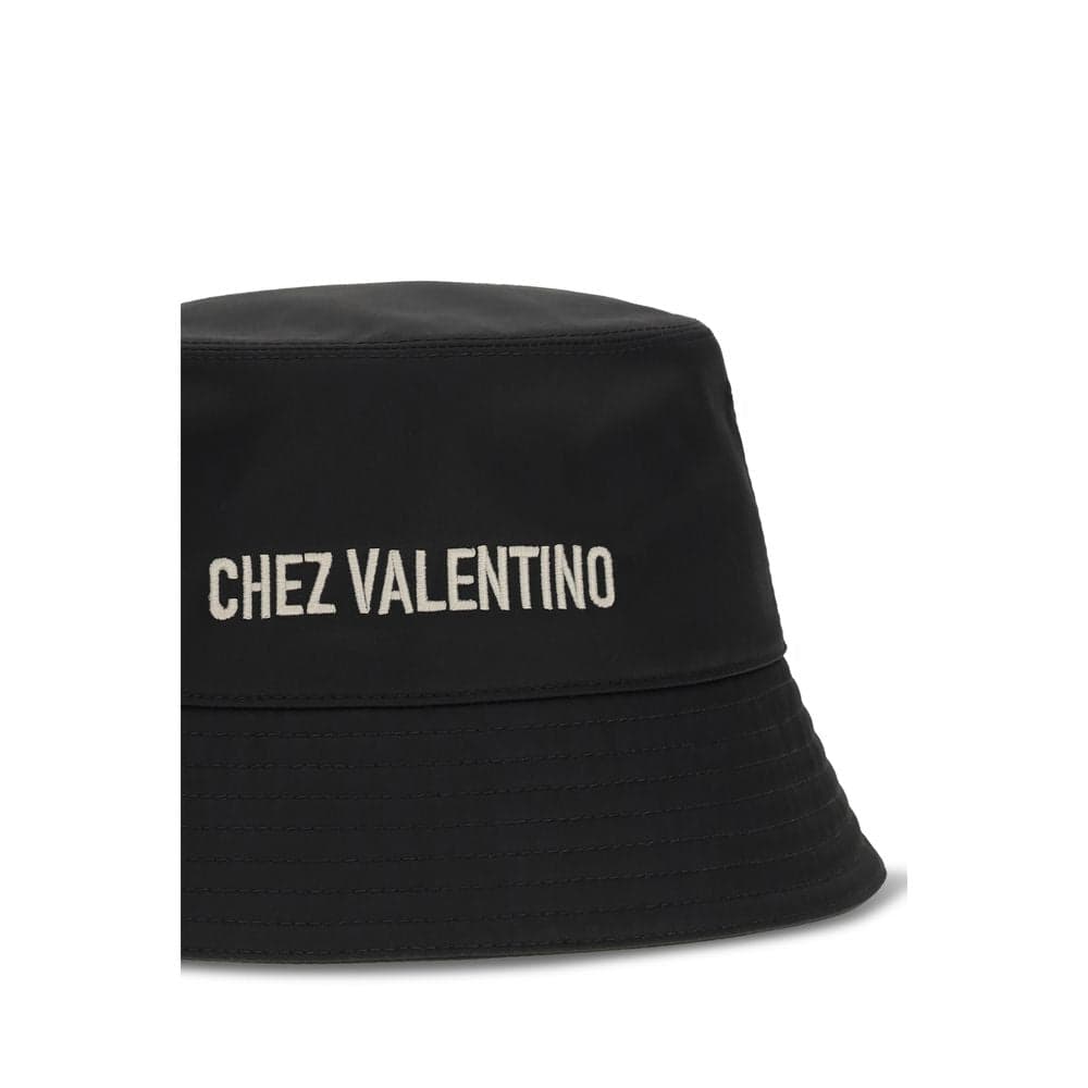 Valentino Garavani Black Cotton Bucket Hat - 3