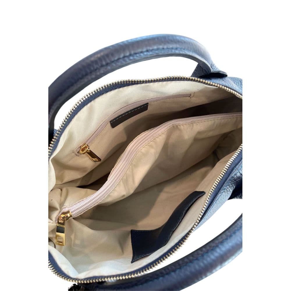 Baldinini Trend Blue Leather Women Handbag - 7