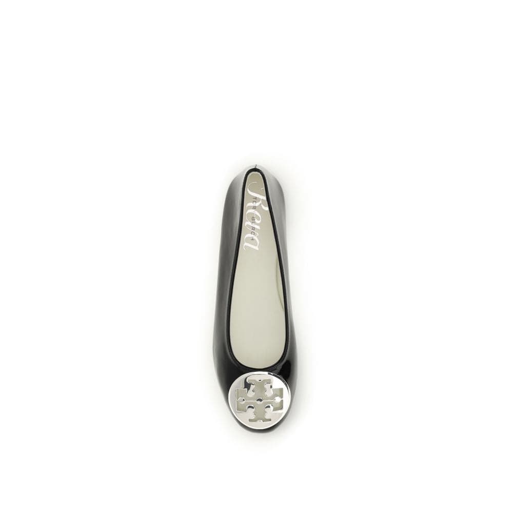Tory Burch Black Calf Leather Bos Taurus Ballet Flats - 4