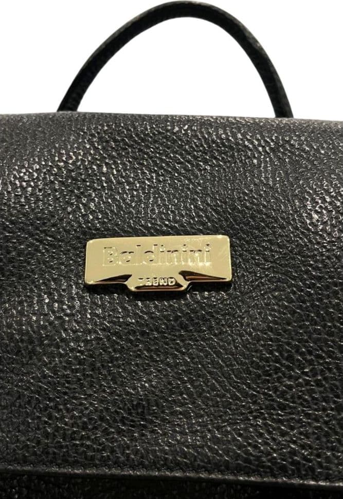 Baldinini Trend Black Leather Women Backpack - 5