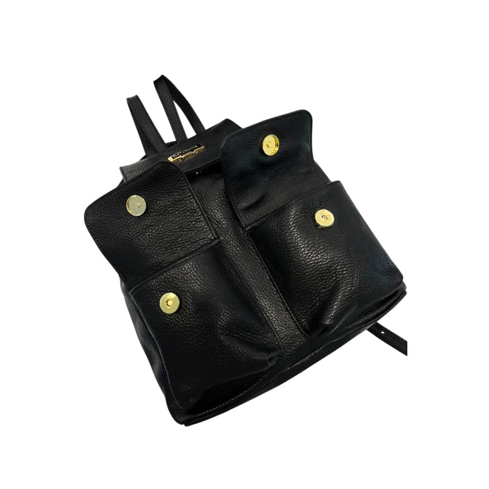 Baldinini Trend Black Leather Women Backpack - 6