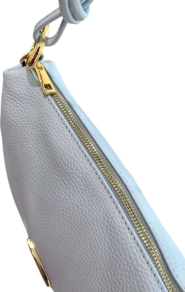 Baldinini Trend Blue Leather Women Bag - 7