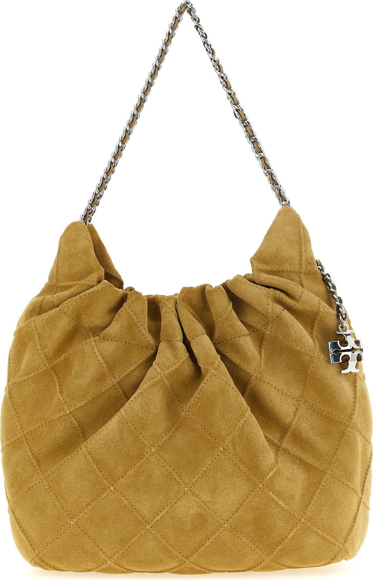 Tory Burch Beige Calfskin Shoulder Bag