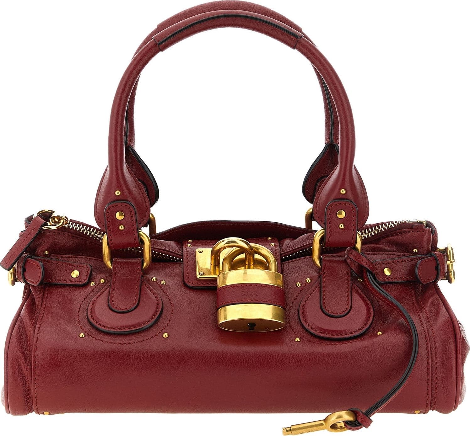 Chloé Bordeaux Buffalo Leather Shoulder Bag