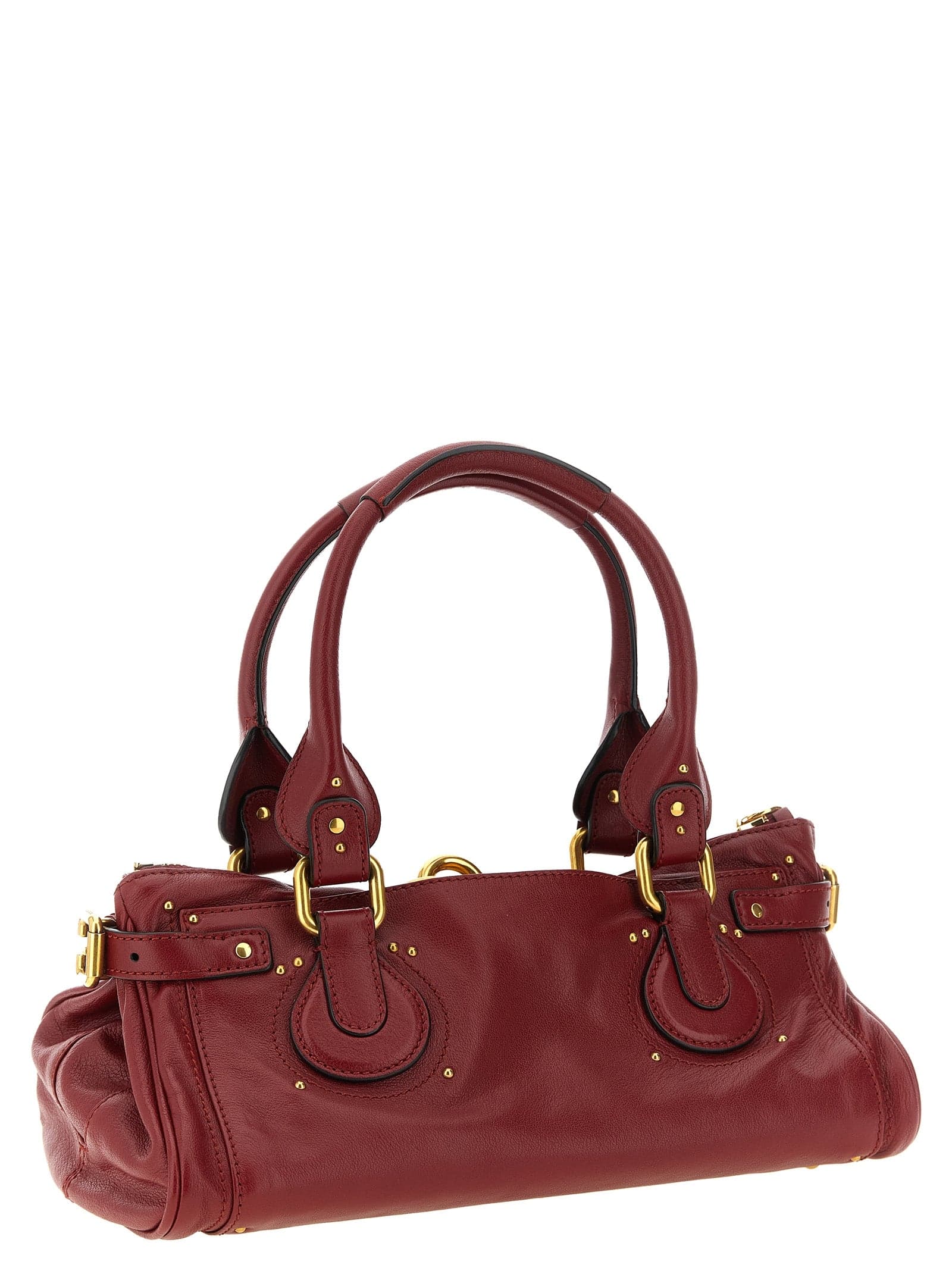 Chloé Bordeaux Buffalo Leather Shoulder Bag - 2