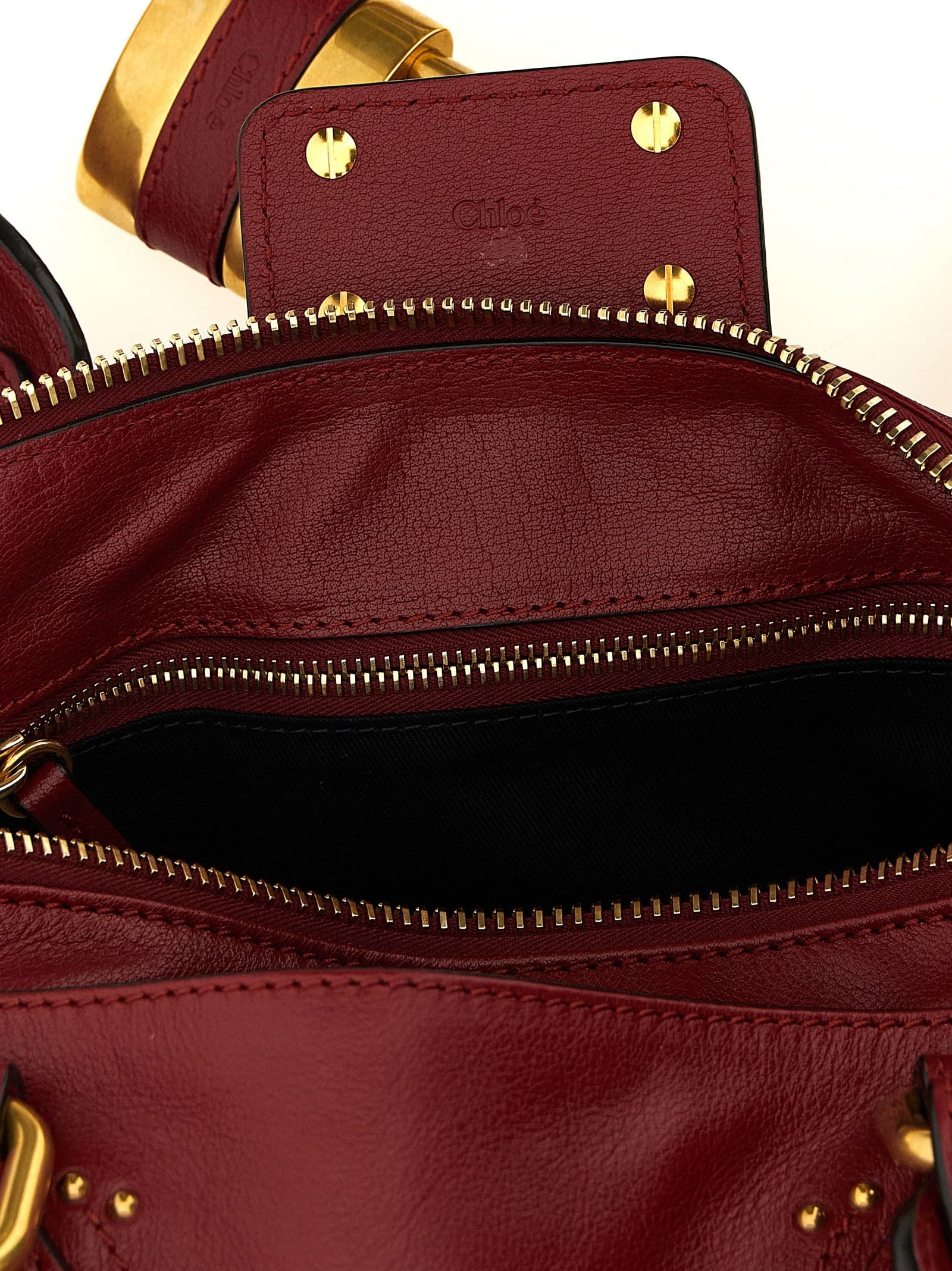 Chloé Bordeaux Buffalo Leather Shoulder Bag - 4