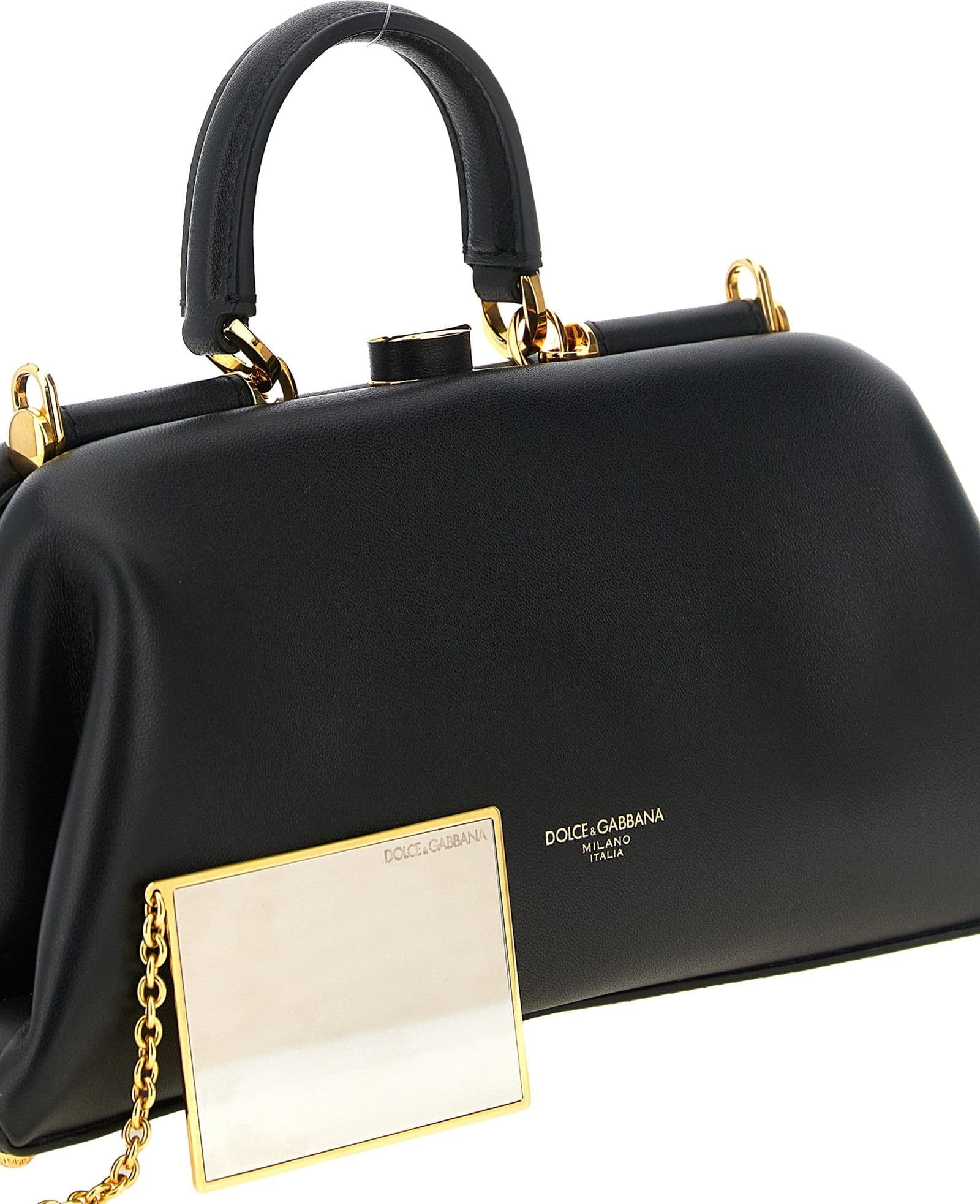 Dolce & Gabbana Black Lamb Leather Handbag - 3