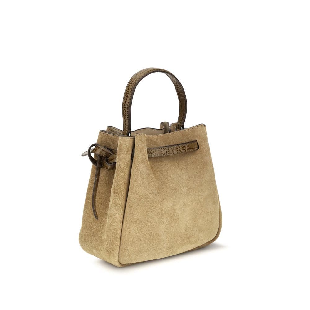 Tory Burch Beige Suede Leather Backet Bag - 3