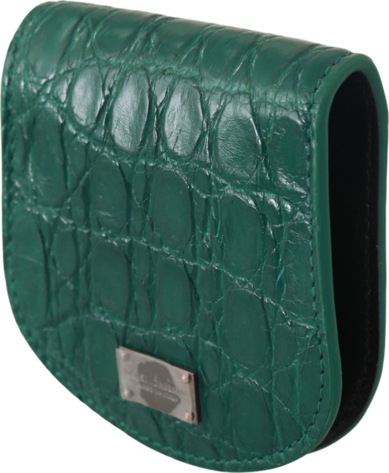 Dolce & Gabbana Green Exotic Skins Condom Case Holder Wallet - 2