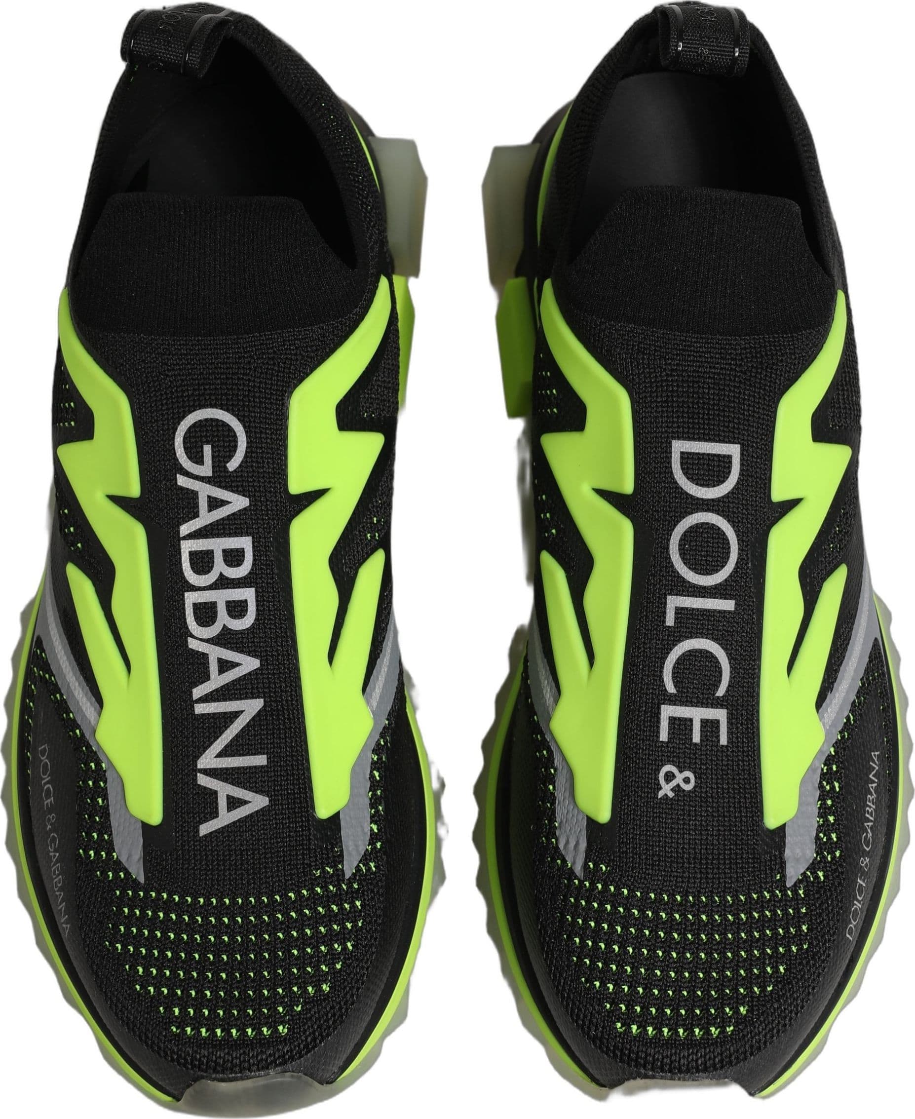 Dolce & Gabbana Black Green Sorrento Low Top Sneakers Shoes - 6