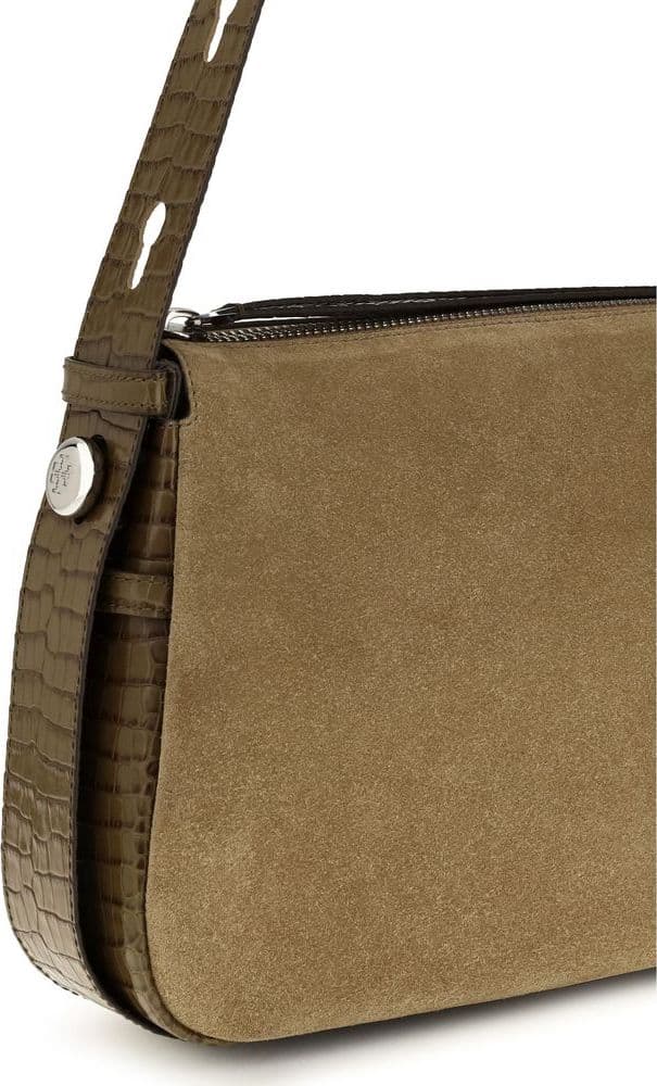 Tory Burch Beige Suede Leather Shoulder Bag - 4
