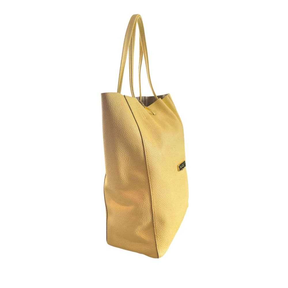 Baldinini Trend Yellow Leather Women Shoulder Bag - 2