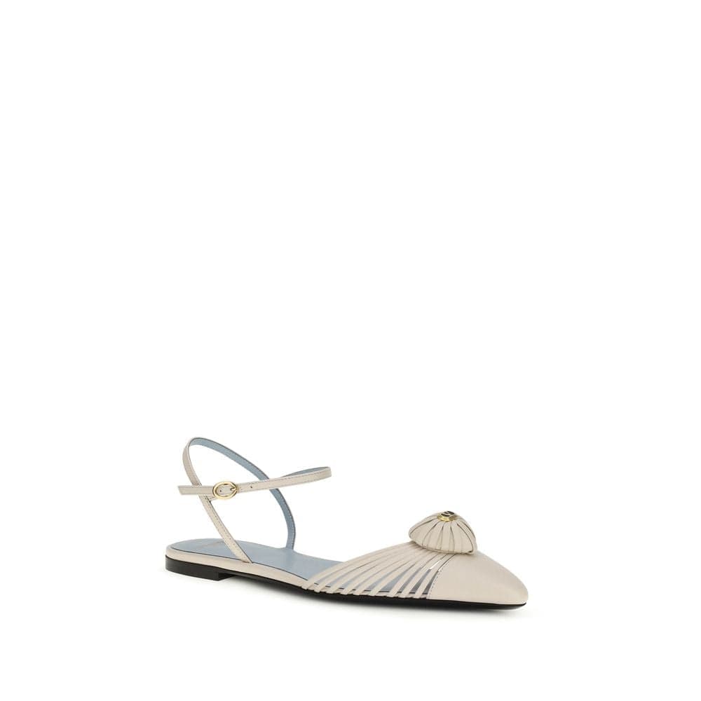 Valentino Garavani Beige Goatskin Flat Sandals - 2