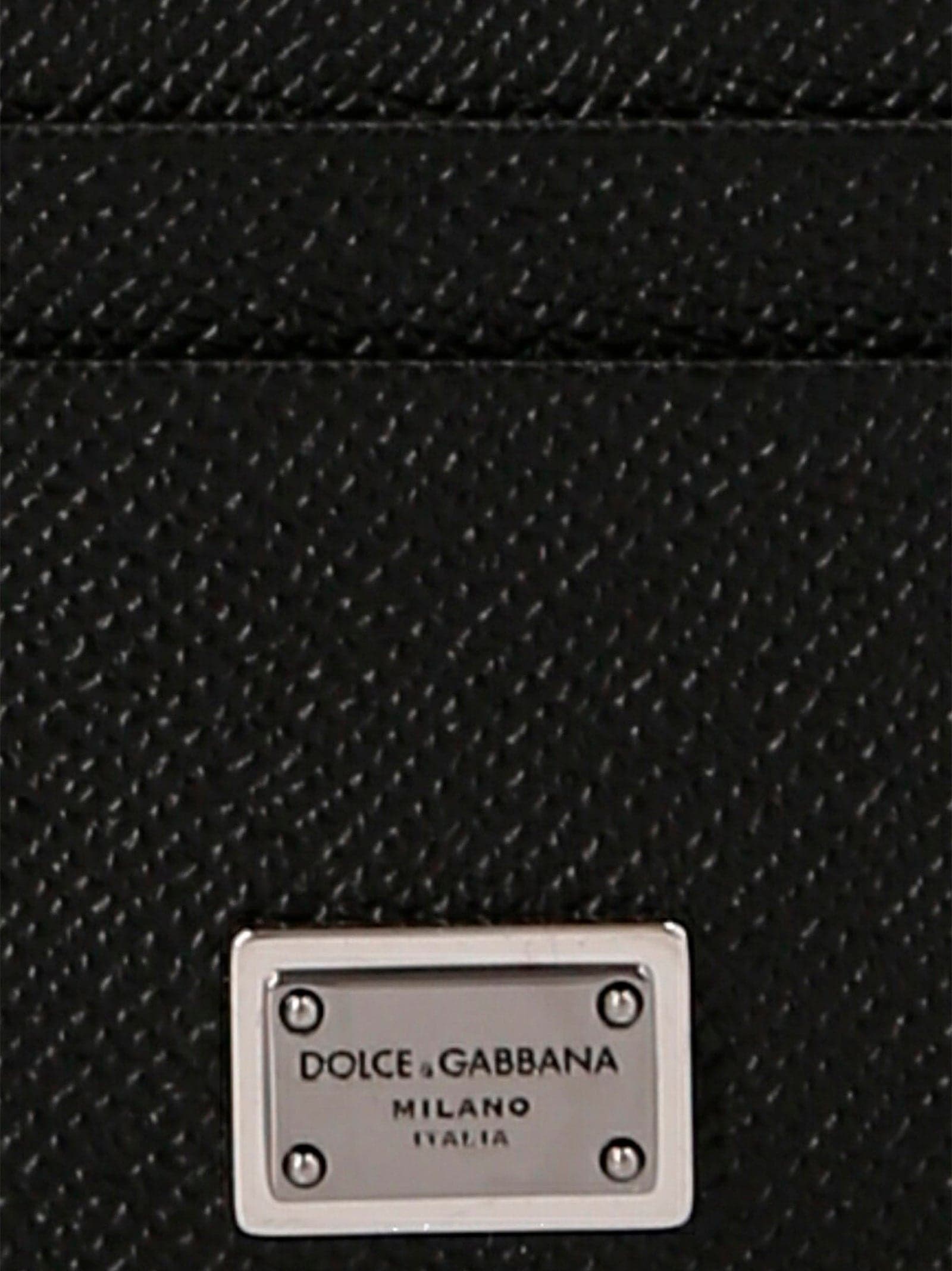 Dolce & Gabbana Black Calfskin Cardholder - 3