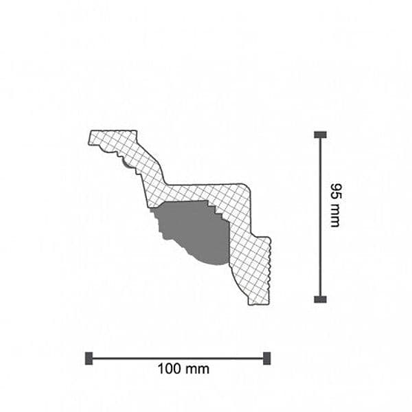 €2,49ml *** STOCK *** Pacco da 28ml di cornice decorativa in polistirene compatto XPS 95X100x2000 LD19G - 5