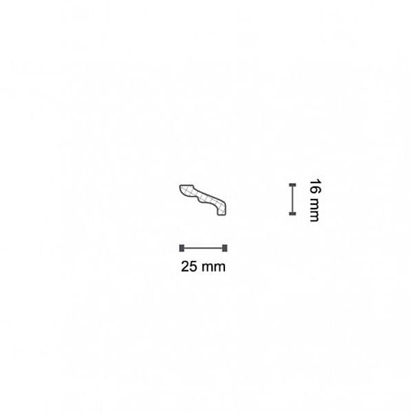 €0,25ml *** STOCK *** Pacco da 450ml di cornice decorativa in polistirene compatto XPS 16X25x2000 LD25E/S25 - 4