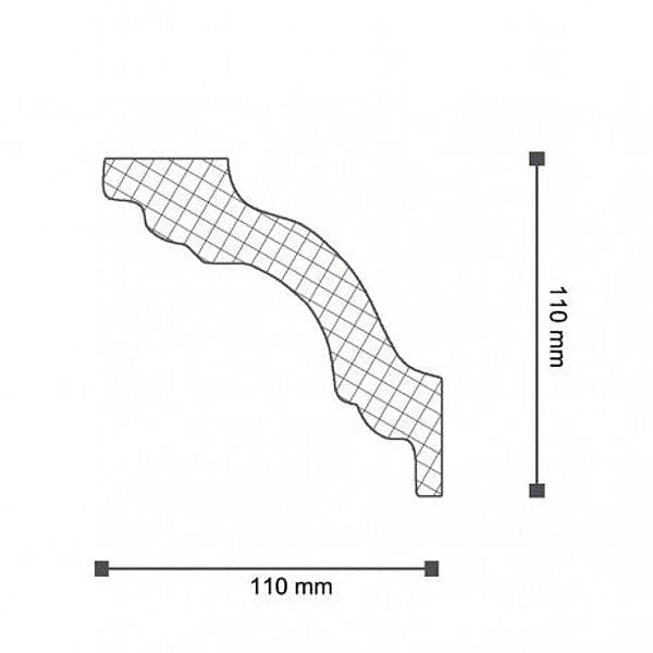 €2,27ml *** STOCK *** Pacco da 32ml di cornice decorativa in polistirene compatto XPS 95X95x2000 K130 - 4