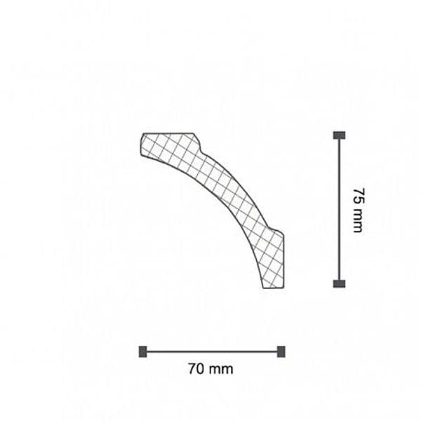 €1,33ml *** STOCK *** Pacco da 90ml di cornice decorativa in polistirene compatto XPS 80X70x2000 A10 - 3