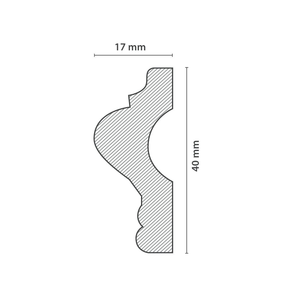 €1,73ml *** STOCK *** BOISERIE CLASSICA  Pacco da 230ml cornice + 14 angoli BAROCCO omaggio XPS 40X13 - 13