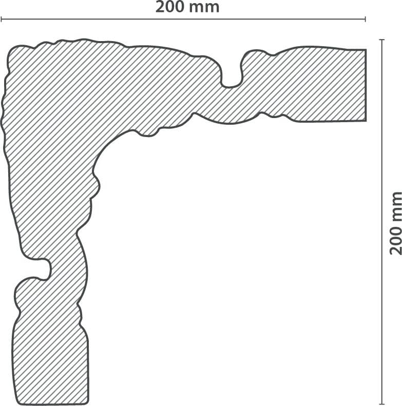 €1,73ml *** STOCK *** BOISERIE CLASSICA  Pacco da 230ml cornice + 14 angoli BAROCCO omaggio XPS 40X13 - 14