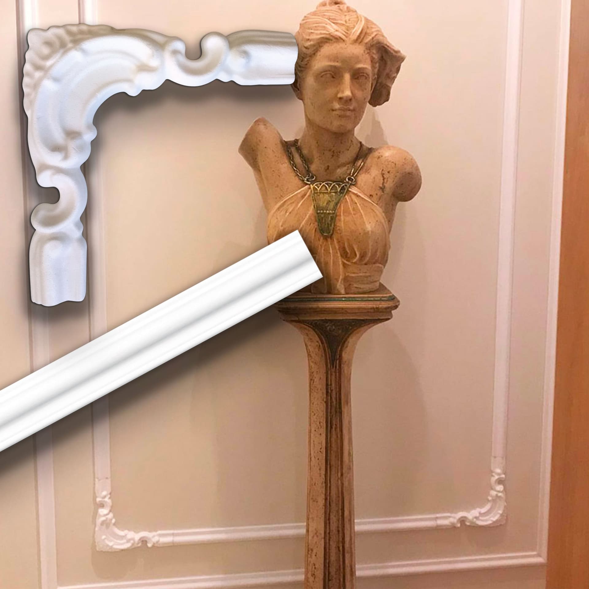 €1,73ml *** STOCK *** BOISERIE CLASSICA  Pacco da 230ml cornice + 14 angoli BAROCCO omaggio XPS 40X13 - 10