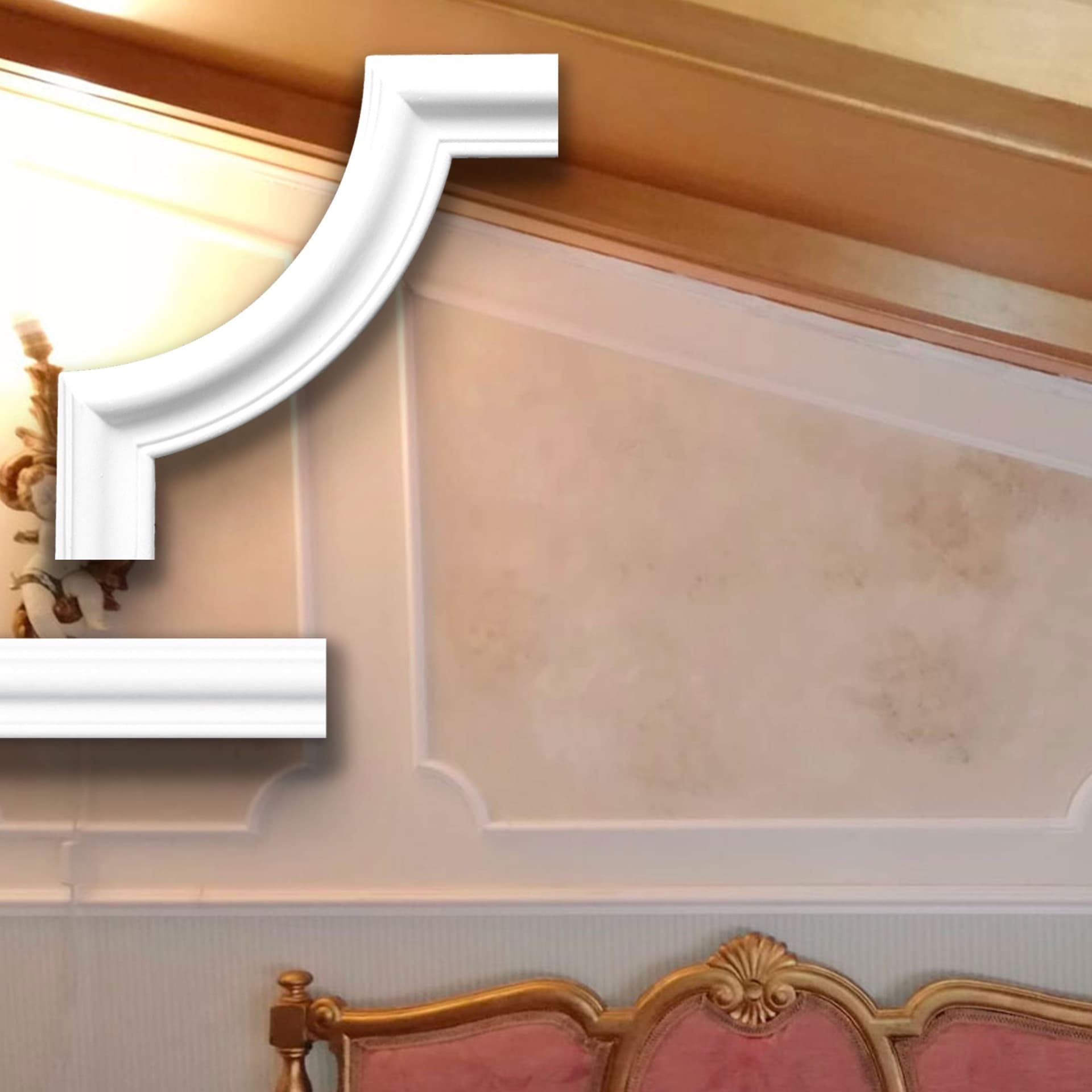 €1,73ml *** STOCK *** BOISERIE CLASSICA  Pacco da 230ml cornice + 10 angoli curvi omaggio XPS 40X13 - 8