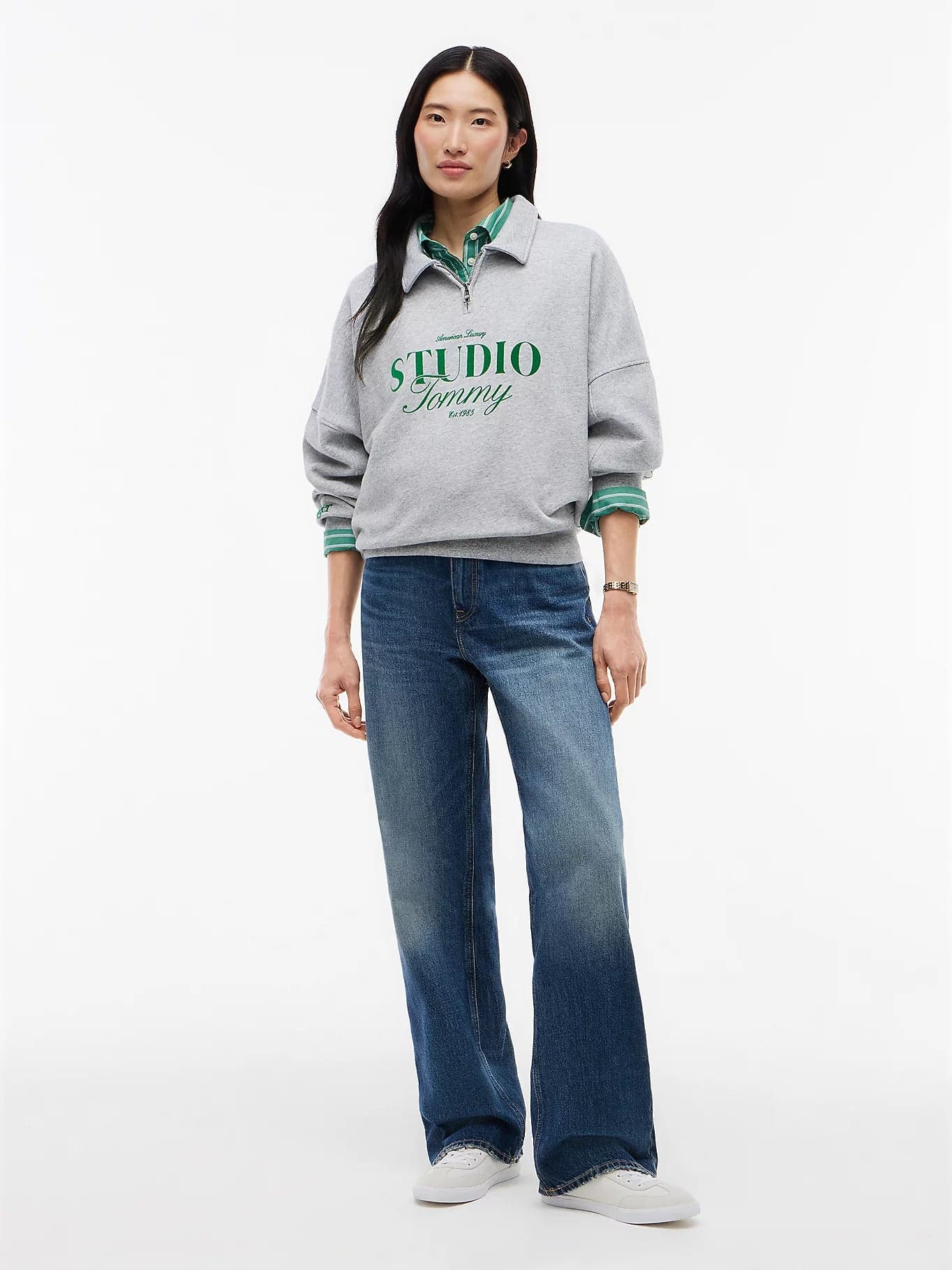 Tommy Hilfiger Felpa Donna relaxed fit con colletto a polo e zip WW0WW51595PKH - 2