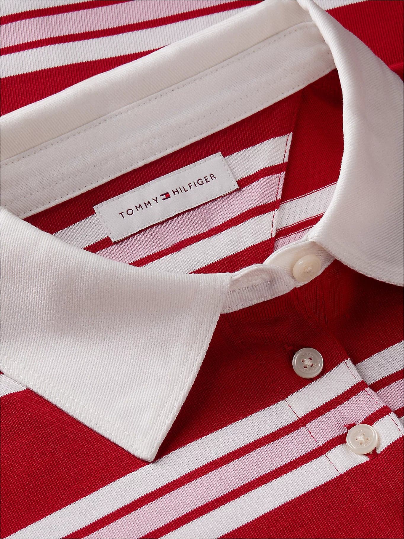Tommy Hilfiger Felpa Donna stile polo relaxed fit a righe rugby WW0WW516280EX - 6