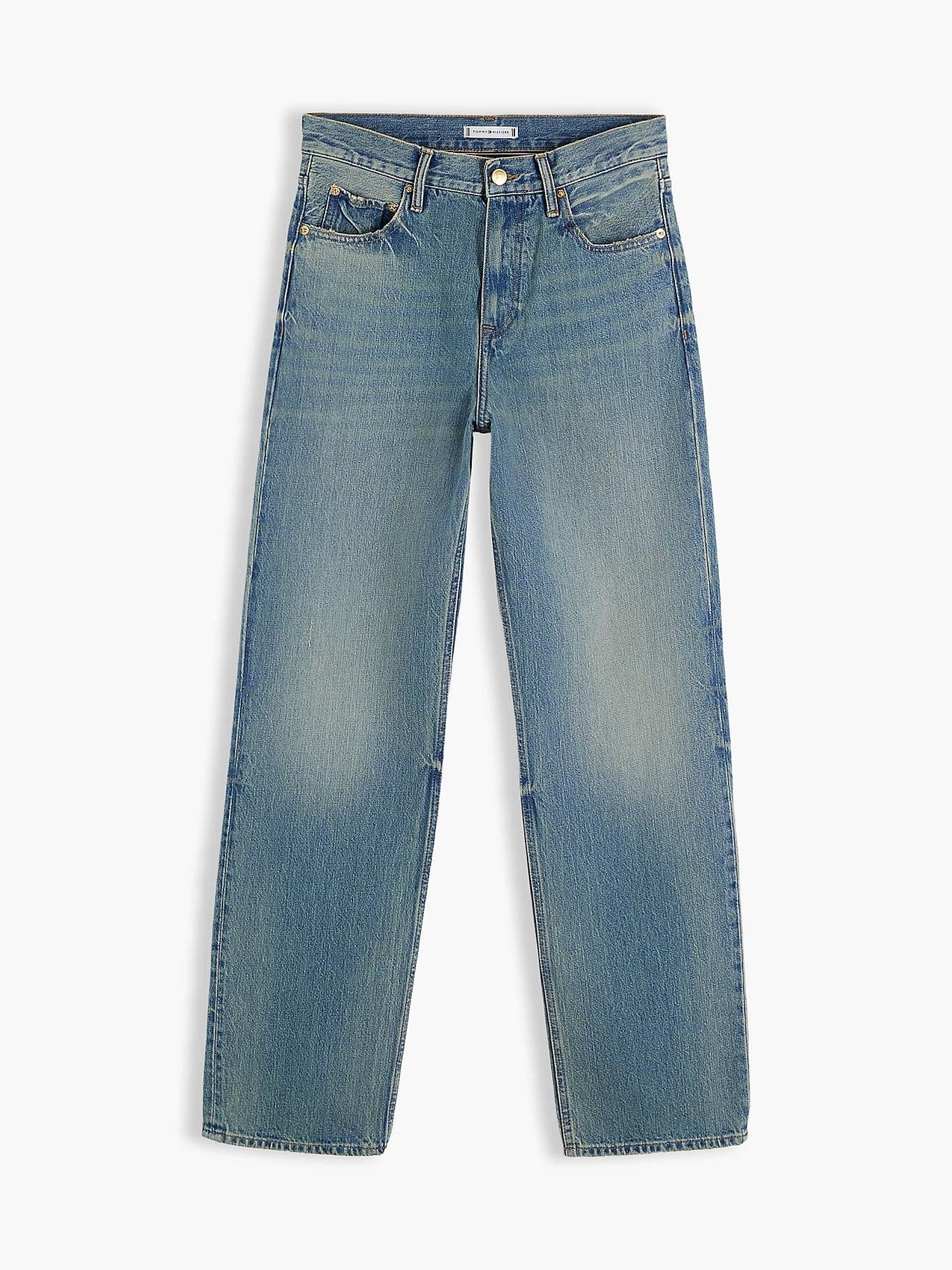 Tommy Hilfiger Jeans Donna Sarah straight fit a vita alta sbiaditi WW0WW514031BA - 6