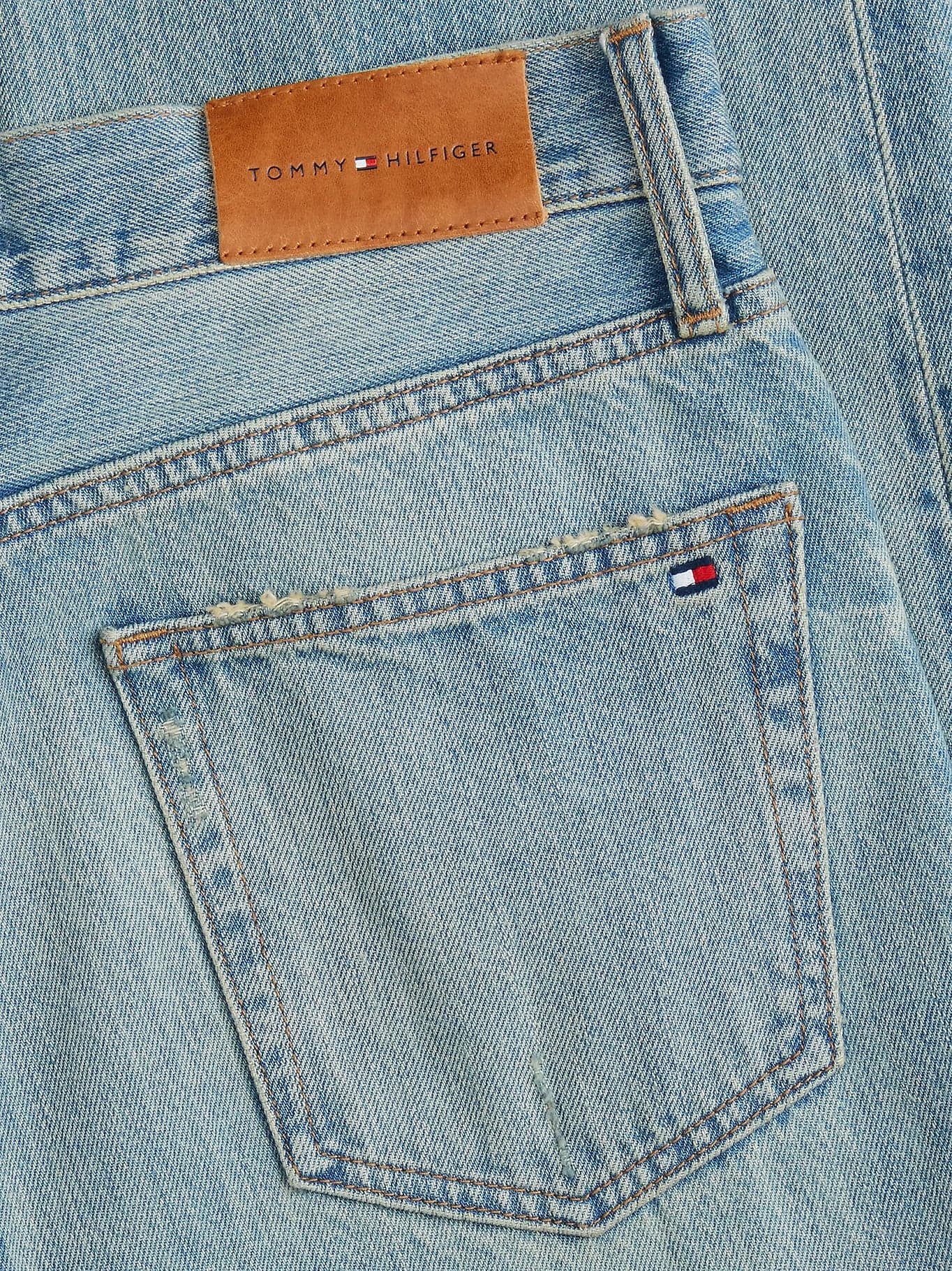 Tommy Hilfiger Jeans Donna Sarah straight fit a vita alta sbiaditi WW0WW514031BA - 7