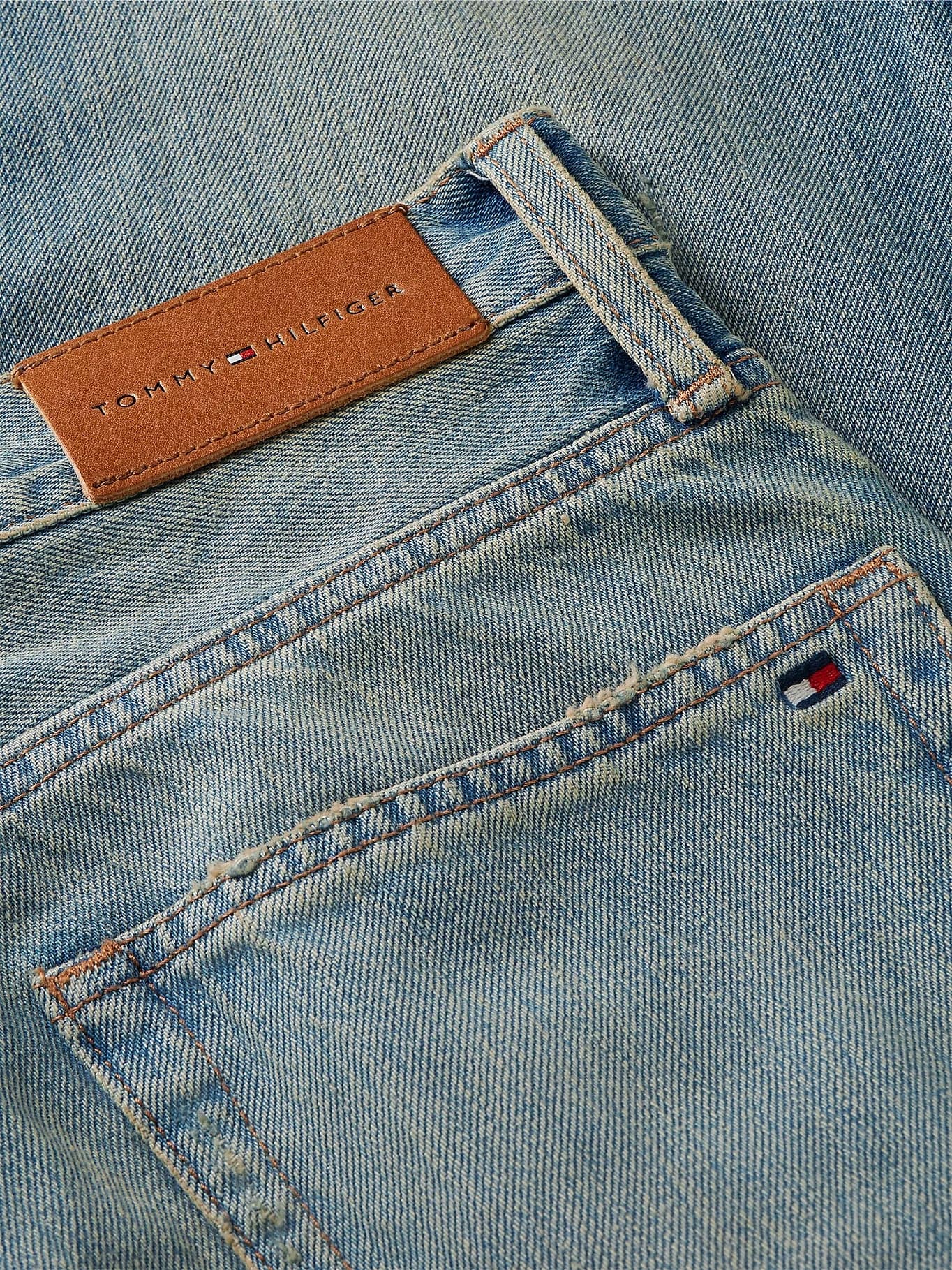 Tommy Hilfiger Jeans Donna Sarah straight fit a vita alta sbiaditi WW0WW514031BA - 8